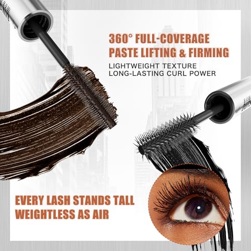 Double-Ended Black & Brown 2-in-1 Mascara - Volumizing & Lengthening