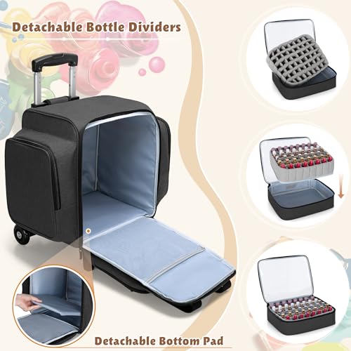 BAFASO Rolling Nail Polish Organizer - Holds 144 Bottles