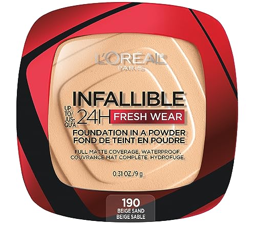 L'Oreal Infallible Powder Foundation 24H Waterproof Beige Sand