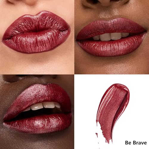 Long Lasting Waterproof Burgundy Metallic Lipstick - Ilembane