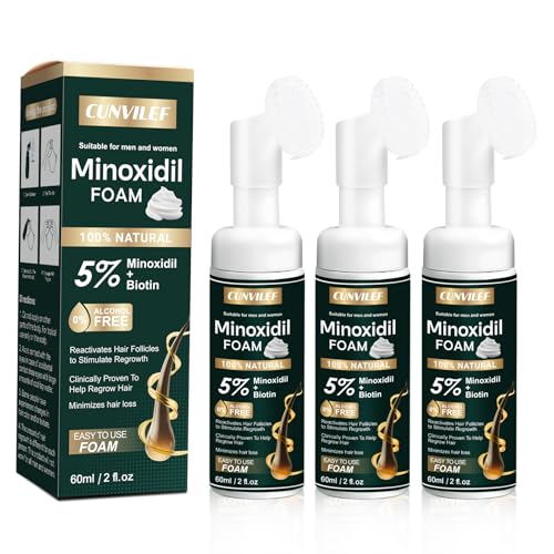 5% Minoxidil Foam for Hair Growth - 3 Pack (6.33oz)