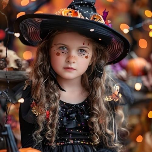 Halloween Temporary Face Tattoo Stickers - 10 Sheets