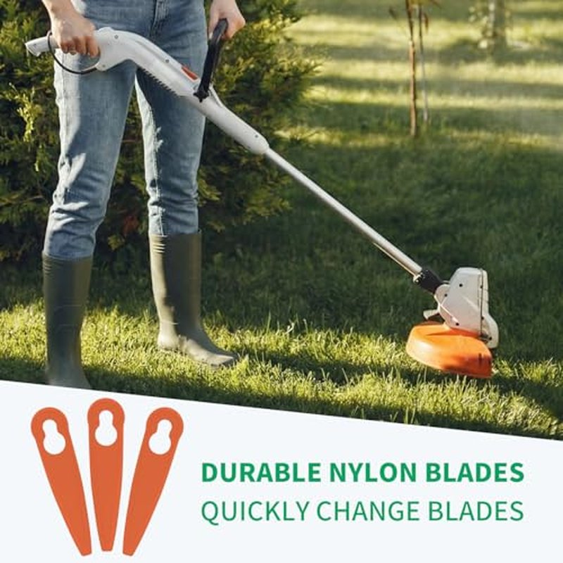 100-Pack Nylon Trimmer Blades for STIHL Polycut & Sun Joe