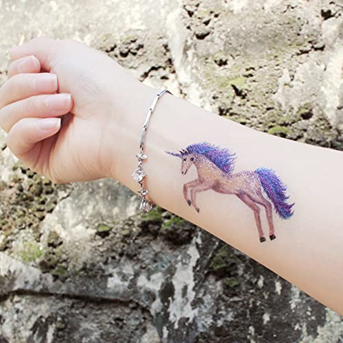 9 Sheets Waterproof Temporary Tattoo Stickers - Colorful Designs