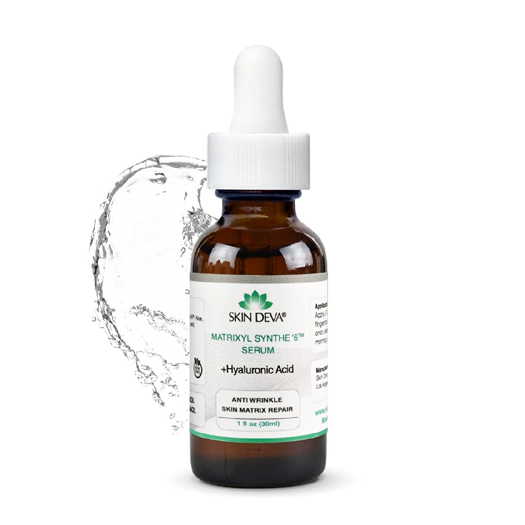 SKIN DEVA Matrixyl Synthe 6 Hyaluronic Acid Serum Anti Aging Serum Facial Serum Shrinks Pores and Keeps Skin Hydrated