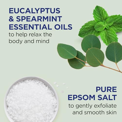 Dr Teal's Epsom Salt Body Scrub, Eucalyptus & Spearmint, 16 oz (Pack of 3)