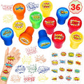 Superhero Party Favors Set - 24 Tattoos & 12 Stamps