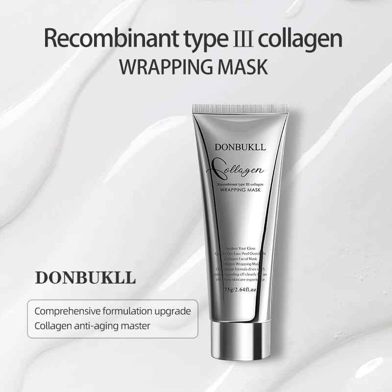 DONBUKLL Hydrolyzed Collagen Night Wrapping Mask - 2.64 fl.oz | Overnight Peel Off for Elasticity, Hydration & Tight Skin | Reduce Sagging & Dullness
