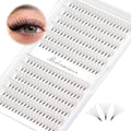 Short Stem Nature Long 10D Premade Fans Dramatic Volume Eye Lashes Extensions Thickness 0.07mm D Curl Soft and Light Weight Individual False Eyelashes Cluster (16mm)