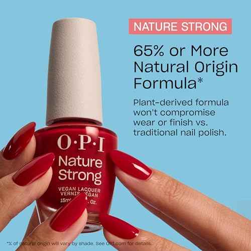 OPI Nature Strong Natural Origin 3-Step System | Botanical Base Coat, Top Coat, and Various Nail Polish Colors | High Shine + Color Protection | Eco-Friendly, Plant Based, Vegan, & Cruelty Free