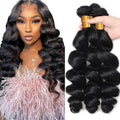 26 Inch Loose Deep Wave Human Hair Bundles - 3 Pack Brazilian Virgin Hair