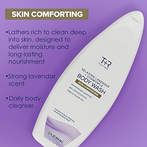 True+Real Relaxing Lavender Body Wash, 22 oz, 4 Pack