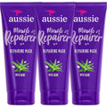 Aussie Miracle Repairer Reconstructing Hair Mask, 3 Pack Hair Mask with Aloe, Repair and Protect Damaged Hair, for All Hair Types 6.7 fl oz
