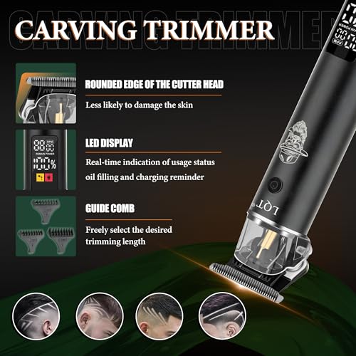 Professional Cordless Hair Clipper & Shaver Kit with LED Display