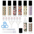 Rose Quartz Roller Ball 8-Pack 10ml Essential Oil Bottles