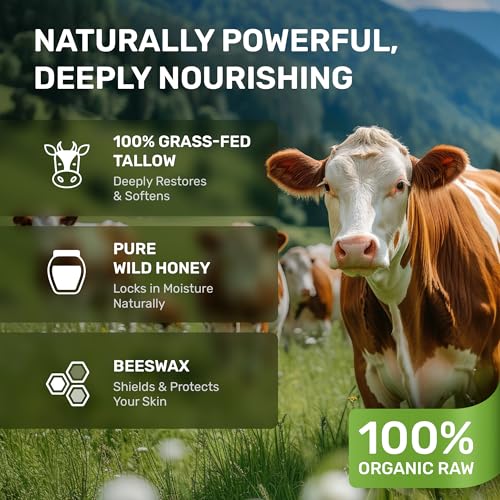 Grass Fed Beef Tallow Balm for Face & Body - 4.3 oz Moisturizer