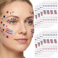 Patriotic Face Gem Stickers 8 Sheets 4th of July