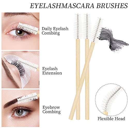 300 PCS Eyelash Extension Supplies Kit - Micro Brushes & Applicators