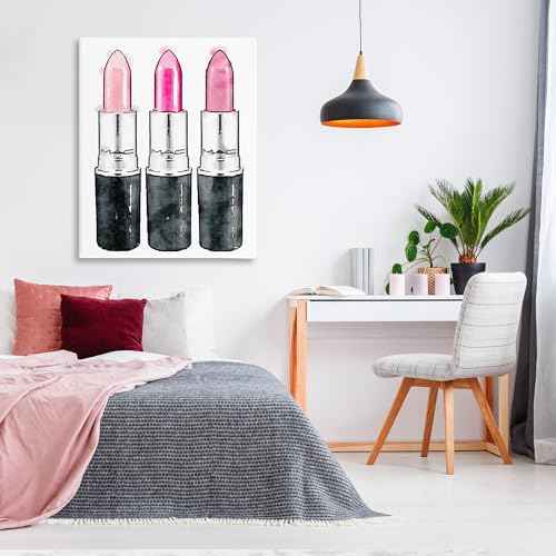 Stupell Industries Three Pink Lipsticks Canvas Wall Art, 36 x 48, Design by Artist Amanda Greenwood