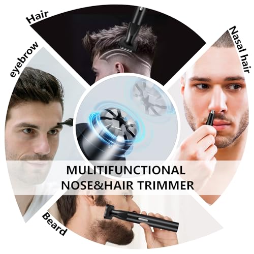 Nose Hair Trimmer for Men Women-2026 All-in-1 Professional Use for Nose Ear Hair Trimmers Clipper Pro-14,000RPM Motor,2 hrs Rechargeable Hair Trimmer Set with Dual Edge Blades N416