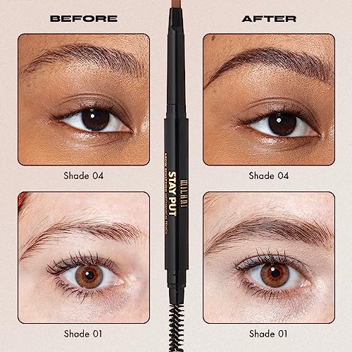 Milani Stay Put Brow Sculpting Mechanical Pencil - Espresso (0.01 Ounce) Cruelty-Free Long-Lasting Eyebrow Pencil that Defines and Shapes Brows (Pack of 2)