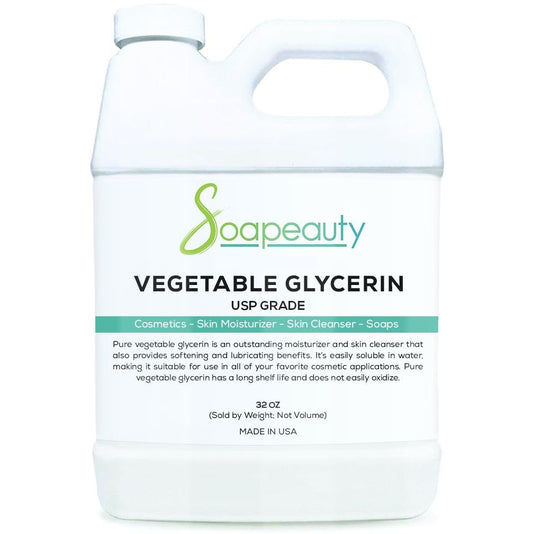 VEGETABLE GLYCERIN Organic USP Grade Non-GMO Natural | Cosmetic Products, Skin, Hair Care, Soap Making, Household Uses | Soapeauty | 32 oz