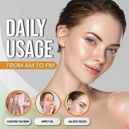 AMVital Turmeric Face Oil for Daily Use - Lightweight Facial Oil with Plant-Based Ingredients - Fast-Absorbing Formula for Smooth Looking Skin - 30ml Bottle