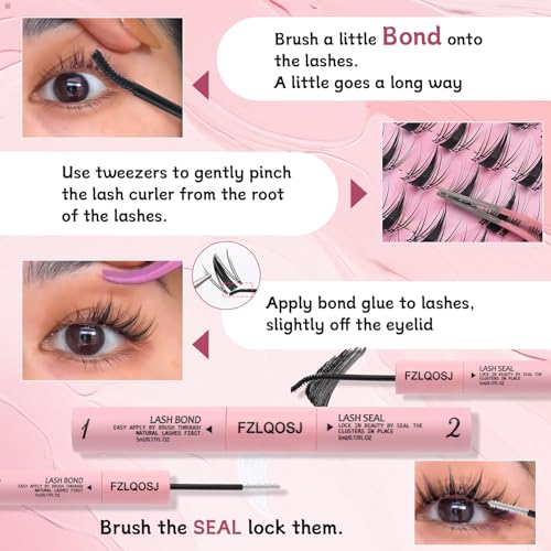 Eyelash Clusters Kit with Adhesive & Applicator – DIY Lash Extensions