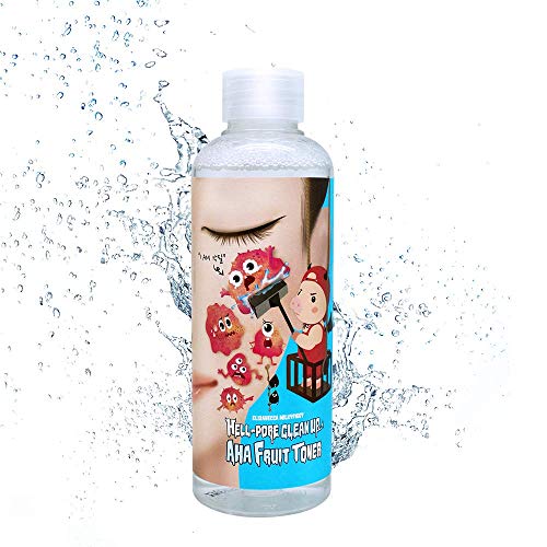 Elizavecca Hell Pore Clean Up Aha Fruit Toner 6.76 Ounces - Exfoliating Toner / Whiteheads, Pores and Uneven Skin / Water based Face Toner / Pore Cleaning / Exfoliating Face.