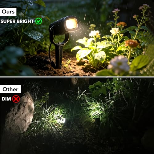 12W Low Voltage LED Landscape Lights 2700K Warm White, IP65 Outdoor Spotlights 8-Pack
