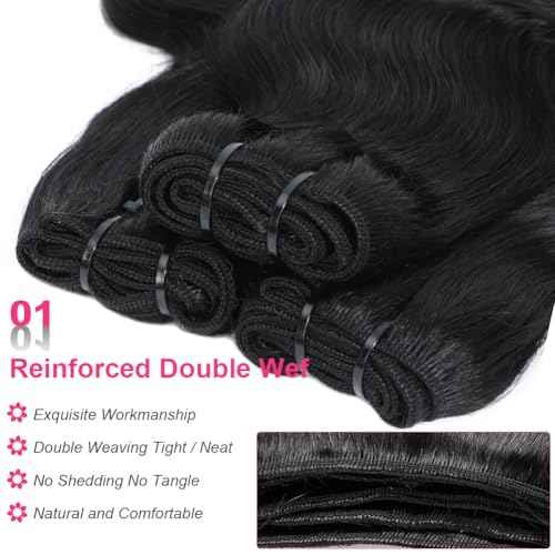 Body Wave Bundles Human Hair 18 20 20 Inch 100% Unprocessed Brazilian Virgin Human Hair 12A 3 Bundles Double Weft Weave Natural Color