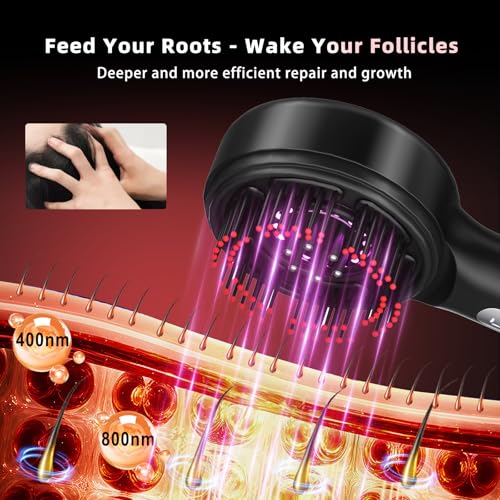 Laser Hair Growth Comb with Oil Applicator & Scalp Massager