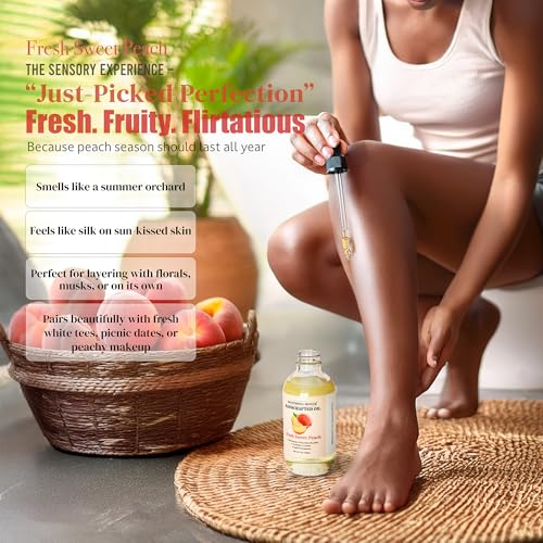 Peach Body Oil with Almond & Jojoba - 4 fl oz