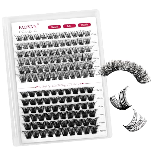 FADVAN D-Curl Wispy Lash Clusters - 132PCS DIY Eyelash Extensions