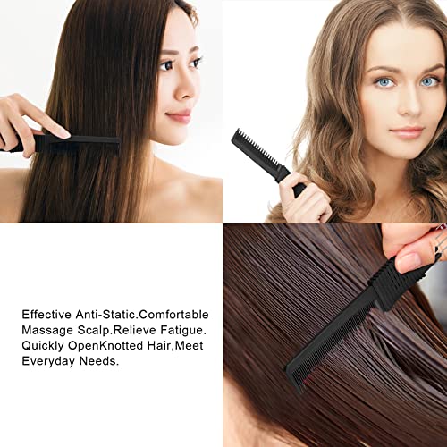 Leinuosen 3-Pack Carbon Teasing Combs with Metal Prongs