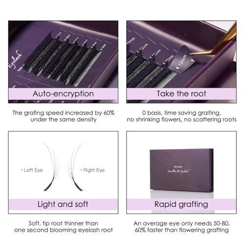 DeceMars 5D Layered Eyelash Extensions 13mm C Curl 0.07mm