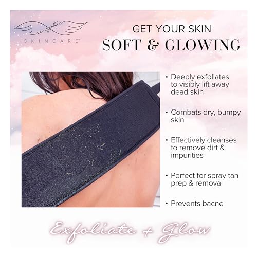 Dual-Sided Back Exfoliator & Scrubber for Shower - Vegan Viscose & Mesh