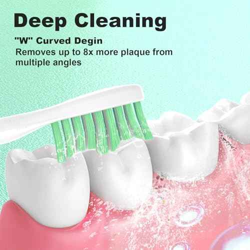 Replacement Toothbrush Heads for Philips Sonicare E Series, Compatible with Sonicare Essence Elite Advance CleanCare Screw-on Electric Toothbrush HX7022/66 HX7023/64, HX7023/30, 4 Pack