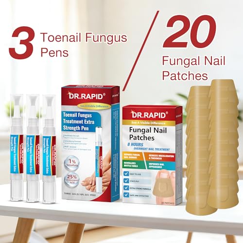 DR.RAPID Extra Strength Toenail Fungus Treatment Set - Pen & Patches