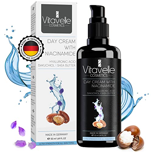 VITAVELLE Pore Refining Face Cream ? Daily Hydrating Moisturizer with Vitamin B3, Plant Retinol & Shea Butter ? Balancing Skin Care for Smooth, Even Complexion (1.69 Fl Oz)
