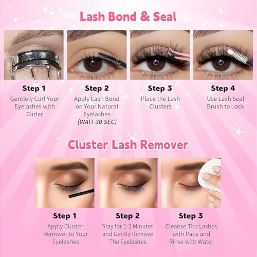 RITALASH DIY Lash Extension Kit 800pc Clusters 8-16mm