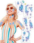16 Sheets Mermaid Scale Temporary Tattoos - Halloween Party Favors