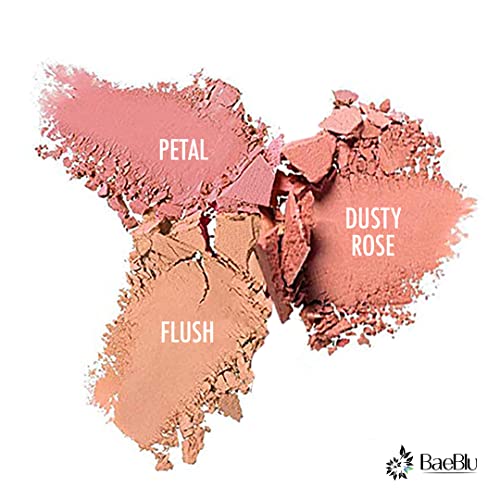 BaeBlu Organic Blush 100% Natural Pressed Mineral Powder, Made in the USA, Dusty Rose