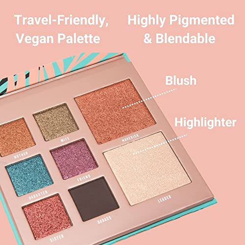 Bossy Cosmetics Beauty Meets Drive Blush, Highlighter and Eyeshadow Palette Kit, Vegan, Fits Easily in Makeup Bag, Beauty Gift Set for Women, Highly Pigmented, Cruelty Free (BEAUTY MEETS DRIVE)