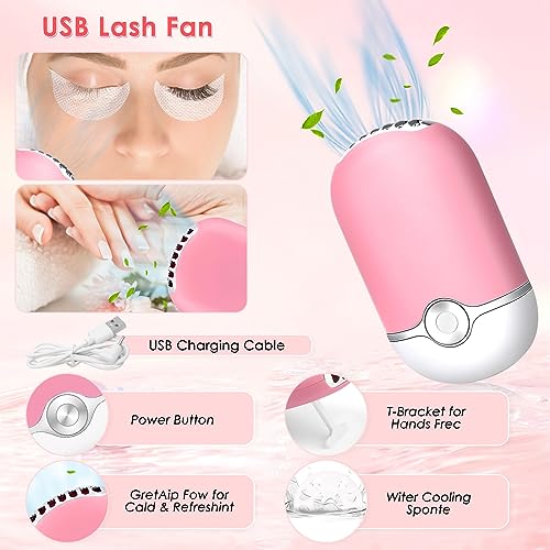 Lash Extension Shampoo Kit with Fan & Cleaning Tools