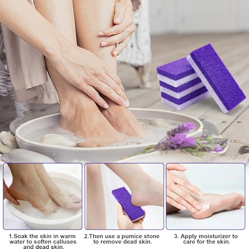 Uncle Yang Glass Foot Pumice Stone 4-Pack - Double-Sided Callus Remover