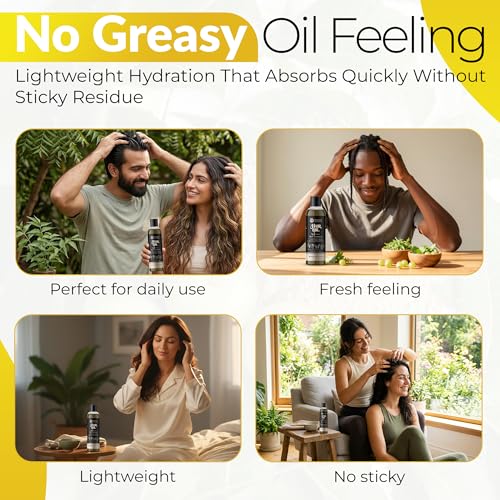 Jannaat 7-in-1 Hair Growth Oil with Rosemary & Tea Tree, 8 Fl Oz