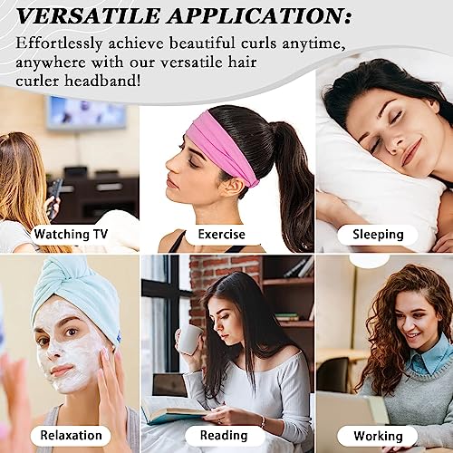 ZILAMPU Heatless Hair Curler Set - 70" Soft Velvet Overnight Curling Headband