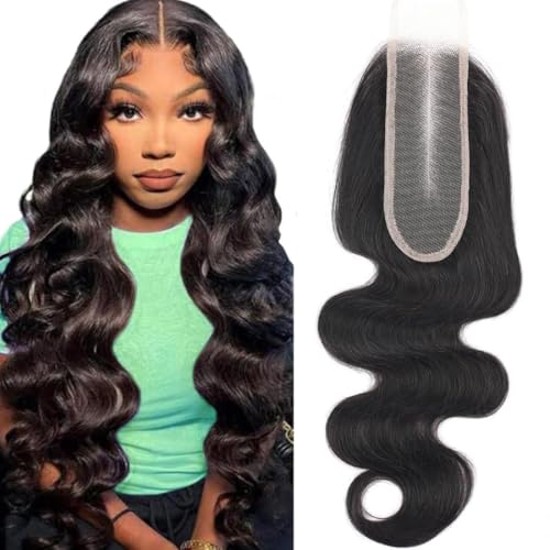 2x6 Human Hair HD Transparent Lace Closure Body Wave Skinlike 22inch 100% Virgin 2x6 Human Hair Middle Part Kim K Closure Brazilian 2x6 Body Wave HD Closure Natural Black glueless pre plucked bleached
