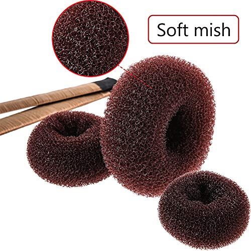 Hair Bun Shaper Set - 3 Donuts, 2 Bun Makers & Styling Tools